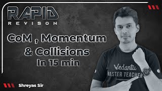 CoM, Momentum & Collisions in 15 Min 🔥 | Rapid Revision | Class 11 | JEE Physics | Shreyas Sir