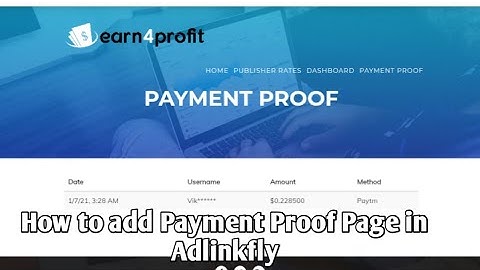 how to add payment proof in url shortnal website || Adlinkfly