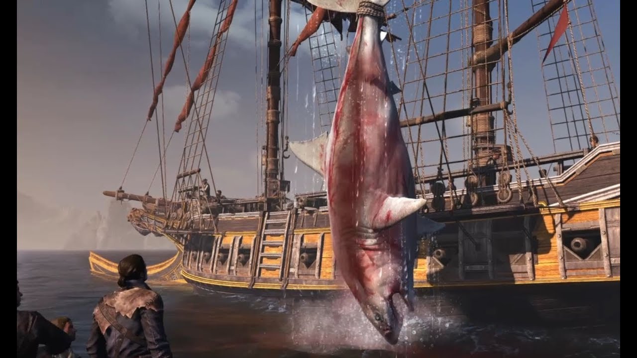 Assassins Creed Rogue Remastered Fishing Great White Shark