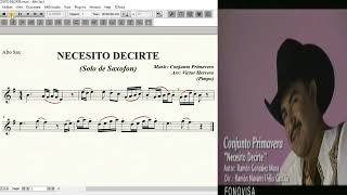 Necesito Decirte - Conjunto Primavera (Sólo de Saxo Alto) Partituras