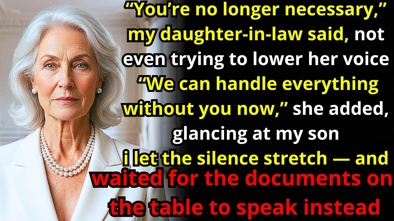 “You’re No Longer Necessary,” My Daughter-In-Law Said — I Let the Silence Stretch