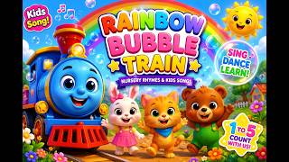:🌈 Rainbow Bubble Train | Kids Songs & Nursery Rhymes