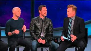 CONAN : James McAvoy \& Michael Fassbender Interview (Full)