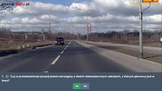 Czy W Przedstawionej Sytuacji Jesteś Ostrzegany O Dwóch Niebezpiecznych Zakrętach, Z Których Pie