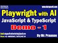Playwright with AI JavaScript & TypeScript tutorials || by Mr. Praanav On 08-06-2026 @7PM (IST)