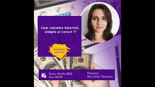 Cum Calculez Salariul Simplu i Corect  Webinar Ccu