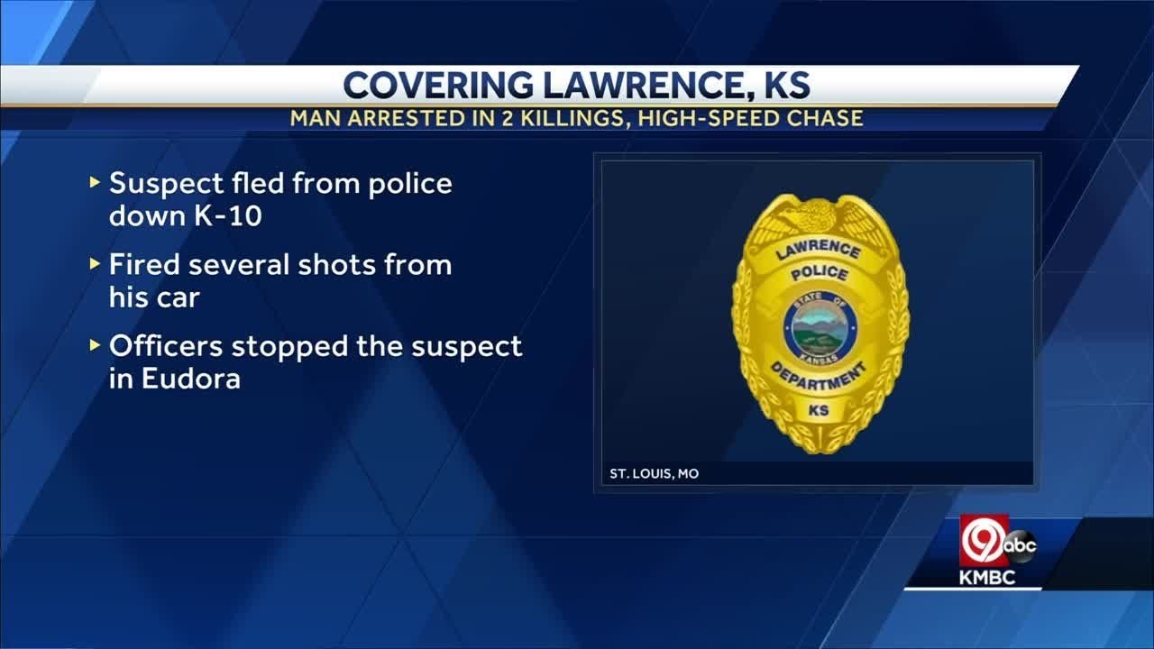 Lawrence police arrest suspect in two homicides after chase on K-10 ...