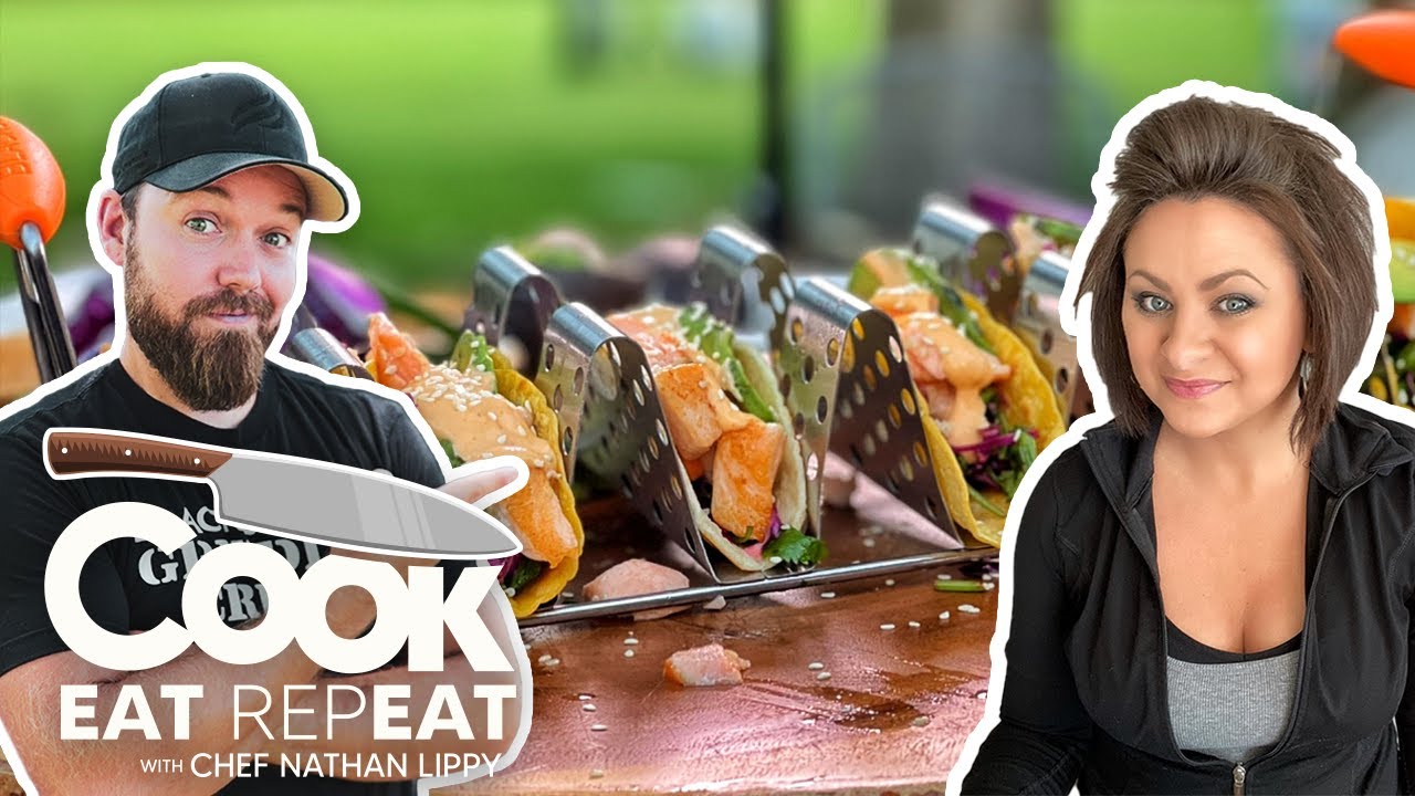 Blackstone Betty's Elevated Salmon Tacos Cook Eat Repeat Blackstone