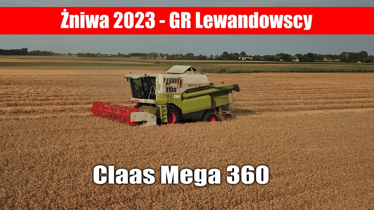 maxresdefault Żniwa 2023   Claas Mega 360 czternaście sezonów w GR Lewandowscy