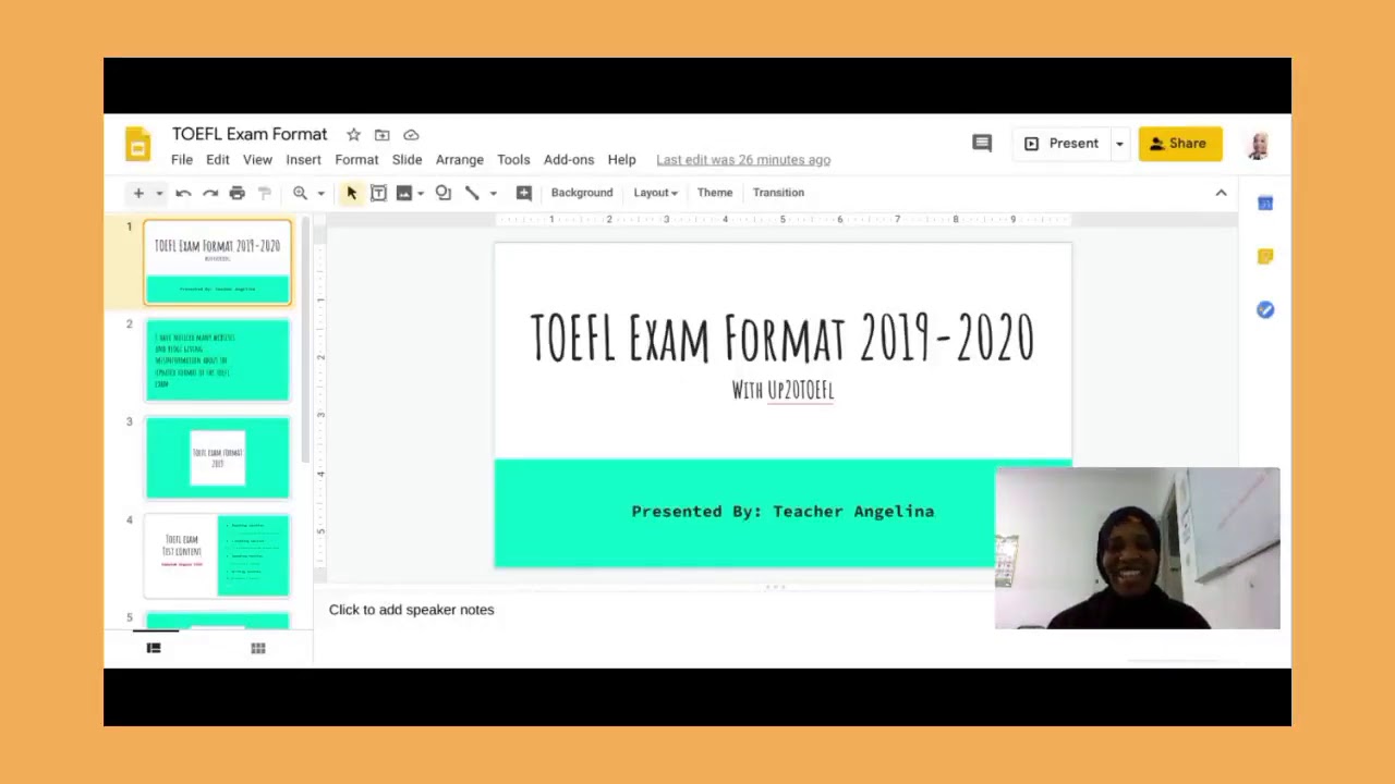 TOEFL Exam Format (August 2019)