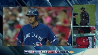TOR@STL: Lawrence safe at first, call stands in 2nd