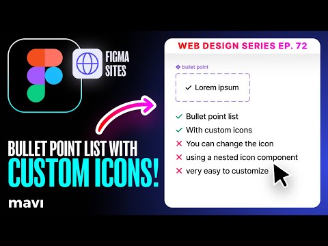 Custom Icon Bullet Points in Figma (Web Design ep.72 • #figma #course)
