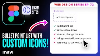 Custom Icon Bullet Points in Figma (Web Design ep.72 • #figma #course)