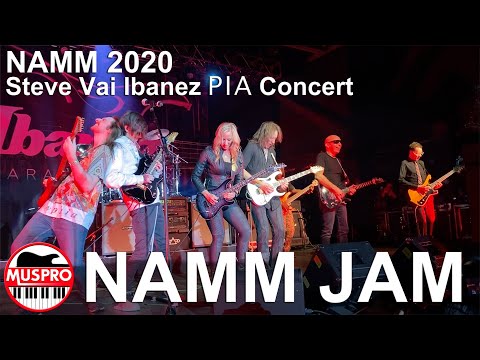 namm-2020:-steve-vai-joe-satriani-nita-strauss-paul-gilbert-polyphia-@-ibanez-pia-concert-guitar-jam