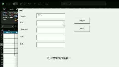 Pembuatan Form Input Data (UserForm) pada VBA Excel. Nomor 6