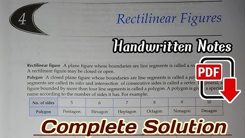 Rectilinear Figure Class 9 ICSE| A2Z solution