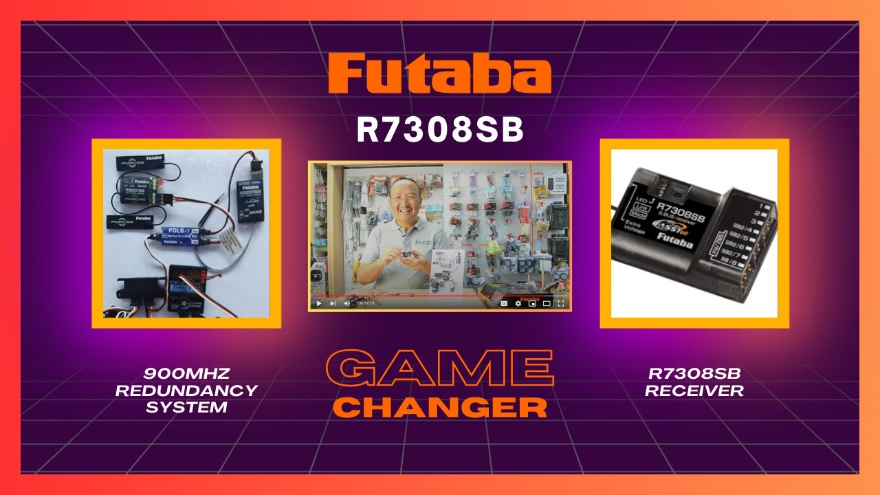 Futaba's 900MHz Redundancy System with R7308SB Receiver - YouTube