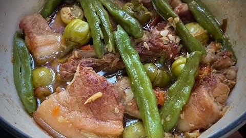 Tasty local pork with hyacinth beans & bitter eggplant recipe || Naga Kitchen