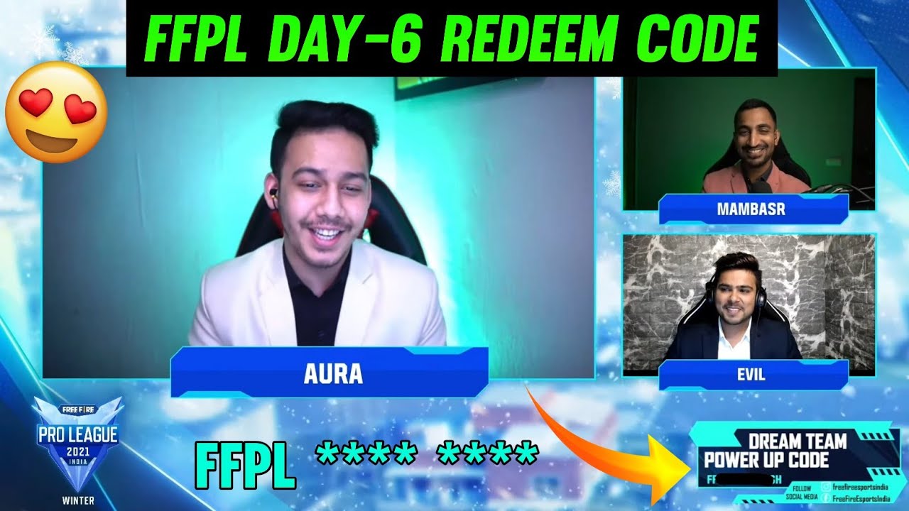 FFPL DAY-6 REDEEM CODE | 23 JANUARY FREE FIRE REDEEM CODE | TODAY REDEEM CODE FREE FIRE
