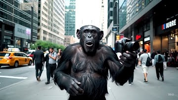 "جب بندر شہر کی سیر کے لیے نکلا 😲📸 | Funny Gorilla City Vlog | AI Monkey Shorts"