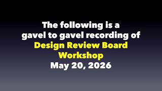 Design Review Board WS 4259 260520