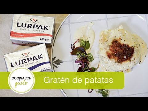 Gratén de patatas con Arla Mozzarella rallada y Mantequilla Lurpak®