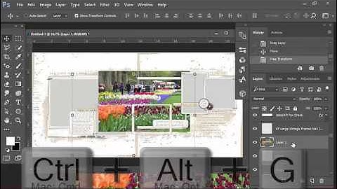 How to Align an Image Across Two Template Pages in Photoshop and PSE