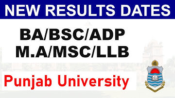 punjab university new dates results final news pu latest news ba bsc adp ma msc llb results pu