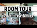 ART ROOM OFFICE TOUR | How I Organize My Art and Journaling Supplies | How I Sort My Collage Images