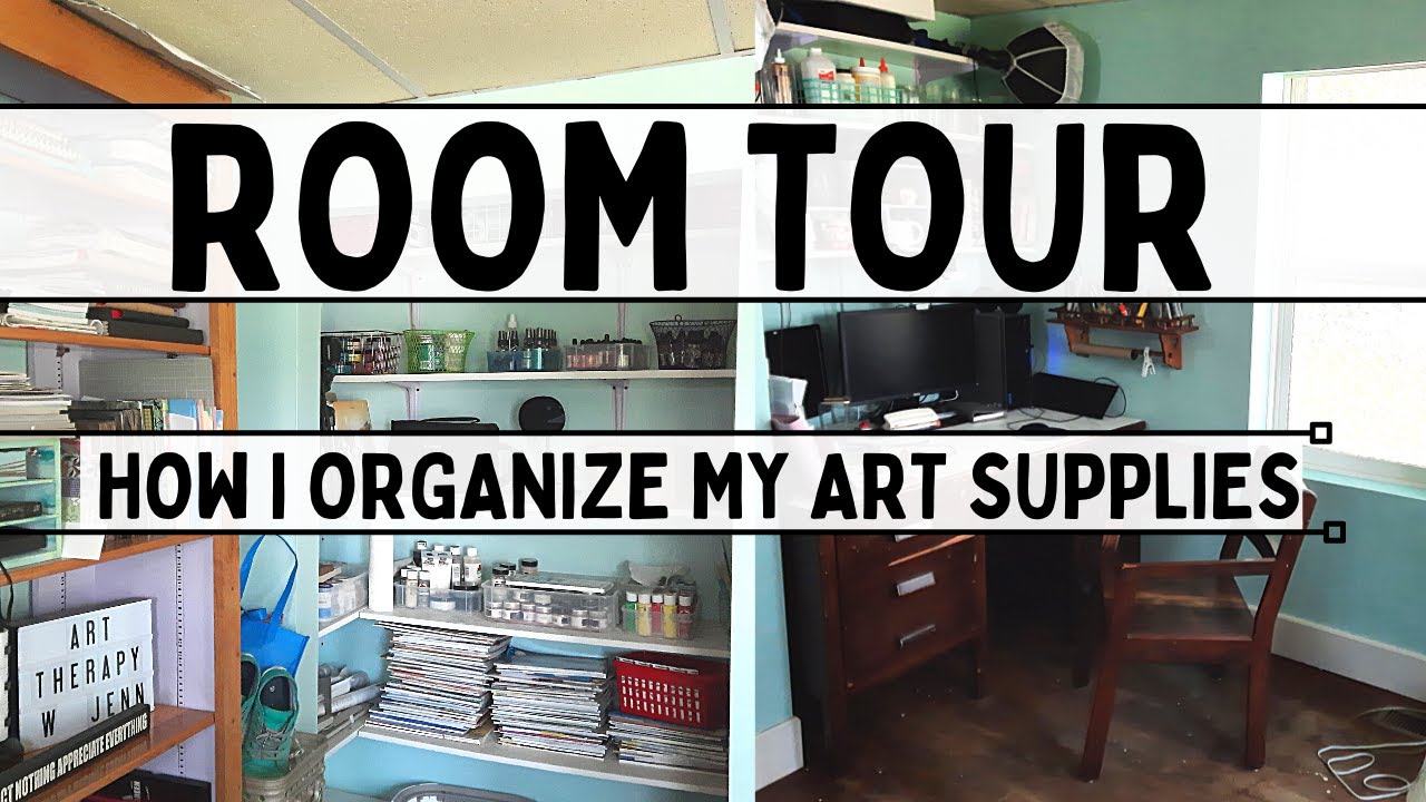 ART ROOM OFFICE TOUR | How I Organize My Art and Journaling Supplies | How I Sort My Collage Images