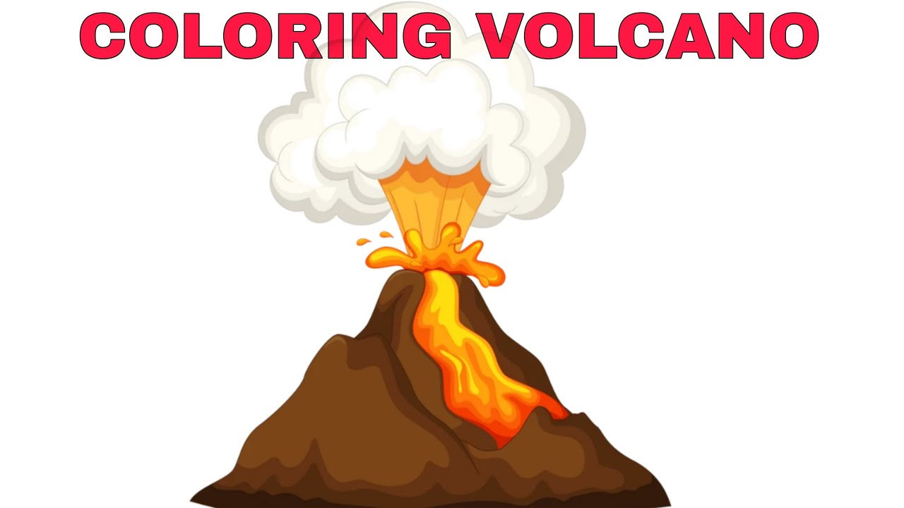 COLORING VOLCANO || MEWARNAI GUNUNG BERAPI - YouTube