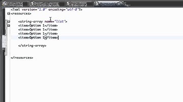 Android Application Development Tutorial   55   Setting up a String array resource
