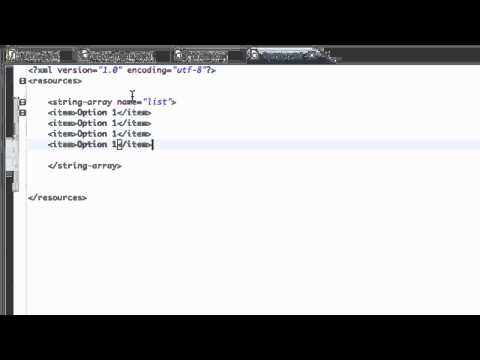 Android Application Development Tutorial   55   Setting up a String array resource