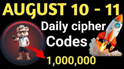 11 August Hamster Kombat Daily Cipher Code  Today