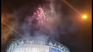 #RRRmovie fireworks at BFI IMAX theatre in London,This is the biggest IMAX theatre in the UK 🇬🇧🔥