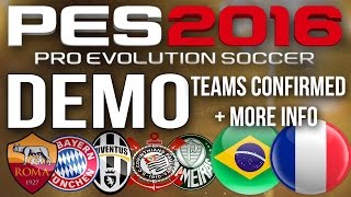 PES 2016 DEMO Teams Confirmed + Gamescome trailer, screenshots & more info. screenshot 5