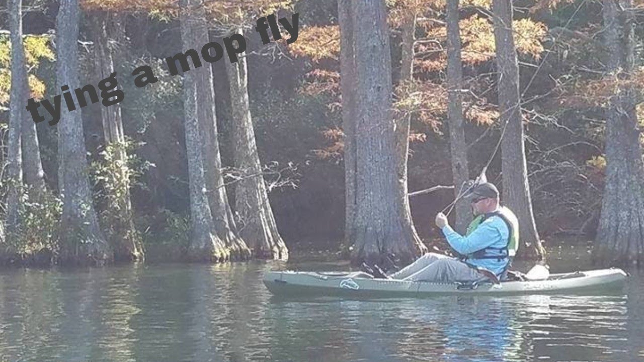 flytying a mop fly with materials from dollar tree.