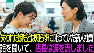 失われた娘だとは知らずに叱っていた新人社員 話を聞いて、店長は涙を流しました