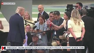 President Trump Departs Joint Base Andrews for Nassau County Police Academy in New York LIVE