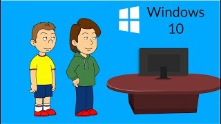 Caillou Re Upgrades The Computers At Boris' Work to Windows 10 / Both Get Rewarded