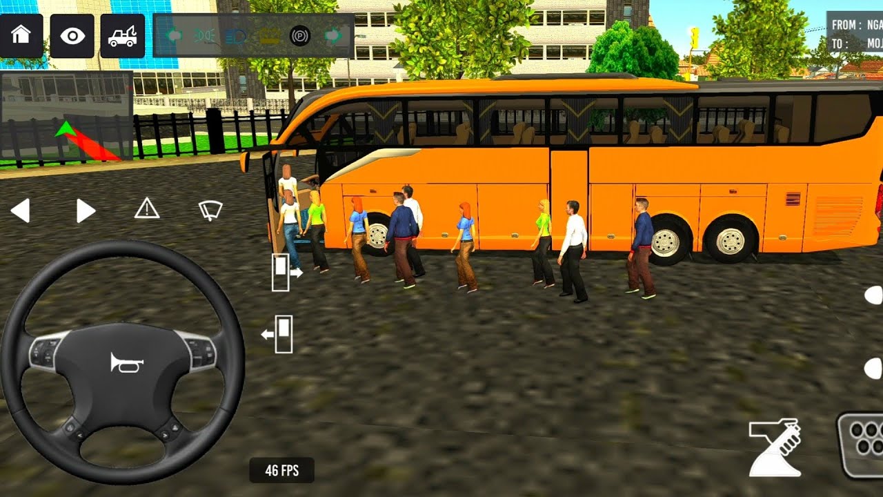 BUS SIMULATOR INDONESIA|| Bus🚌 Driving👮‍♂️ City euro Coach bus Simulator 🔥-Android Gameplay Bus 2024