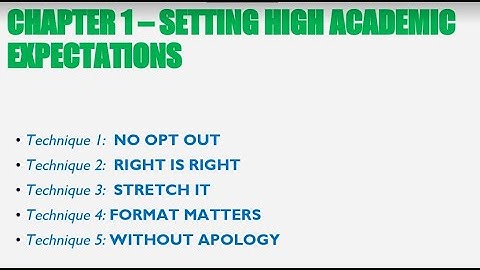 Teach Like A Champion - RIGHT is RIGHT