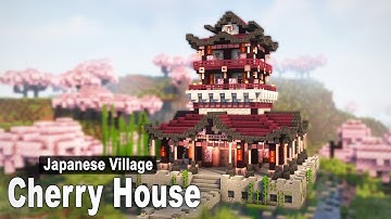 Minecraft: How to build a Japanese Cherry House | SimpleTutorial