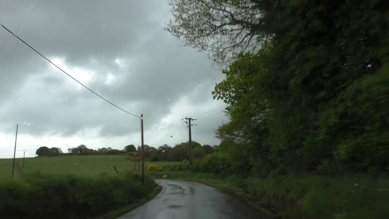 Driving On The D50 From 22160 Les Maës To 22160 Bulat Pestivien, Brittany France 6th May 2017