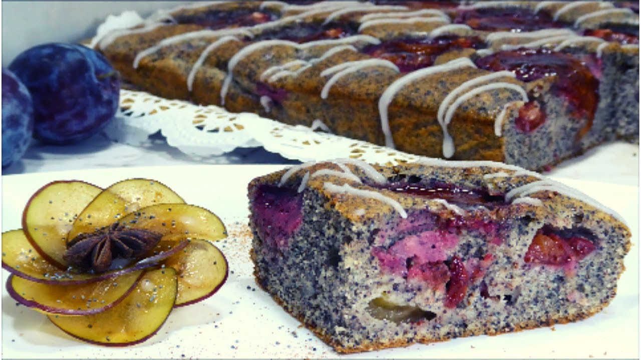 Torta Ceca con Prugne e Semi di Papavero / Czech cake with prunes and poppy seeds