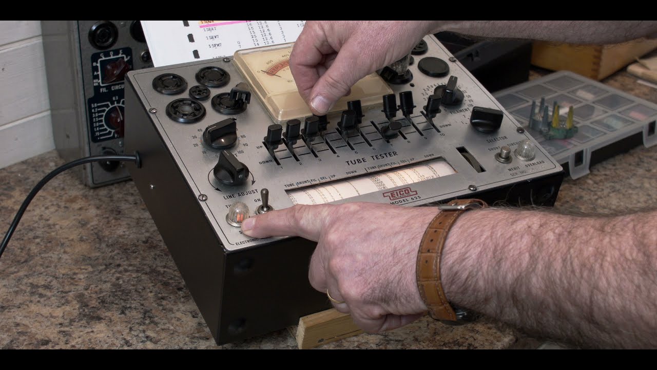 EICO Model 625 Tube Tester Demonstration