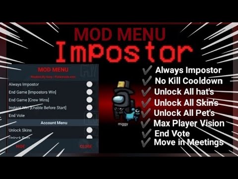 AMONG US LATEST AXEY MOD MENU, 2021.4.42