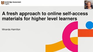 Introducing self-access materials for B2 First for Schools and C1 Advanced learners
