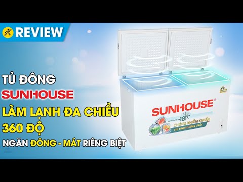 Tủ đông Sunhouse 330 lít: dàn lạnh bằng đồng nguyên chất, gas R600a tiết kiệm điện (SHR-F2472W2)