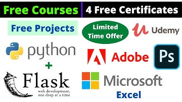 Udemy Free Certificate Courses Microsoft Excel Adobe Photoshop Python Online Classes #DeepShukla